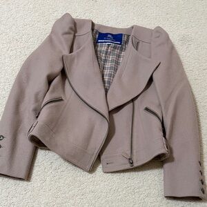 Burberry Blur Label Women's Taupe Jacket 36 Wool 90%